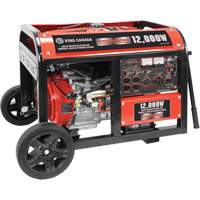 G&eacute;n&eacute;ratrice &agrave; essence &agrave; d&eacute;marrage &eacute;lectrique avec ensemble de roues, 12 000 W de surtension, 9000 W nominale, 120 V/240 V, R&eacute;servoir de 31 L Ontario Safety Products