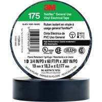 Temflex™ General Use Vinyl Electrical Tape 175, 19 mm (3/4") x 18 M (60'), Black, 7 mils XI871 | Ontario Safety Product