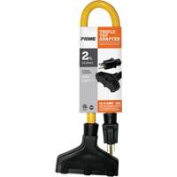 Fiche &agrave; trois prises, Ext&eacute;rieur, STW, AWG 12/3, 15 A, 3 prise(s), 2' Ontario Safety Products